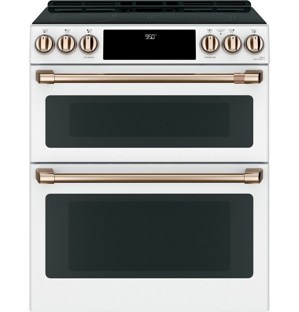 Cafe CAFÉ™ 30" Smart Slide-In, Front-Control, Induction and Convection Double-Oven Ra