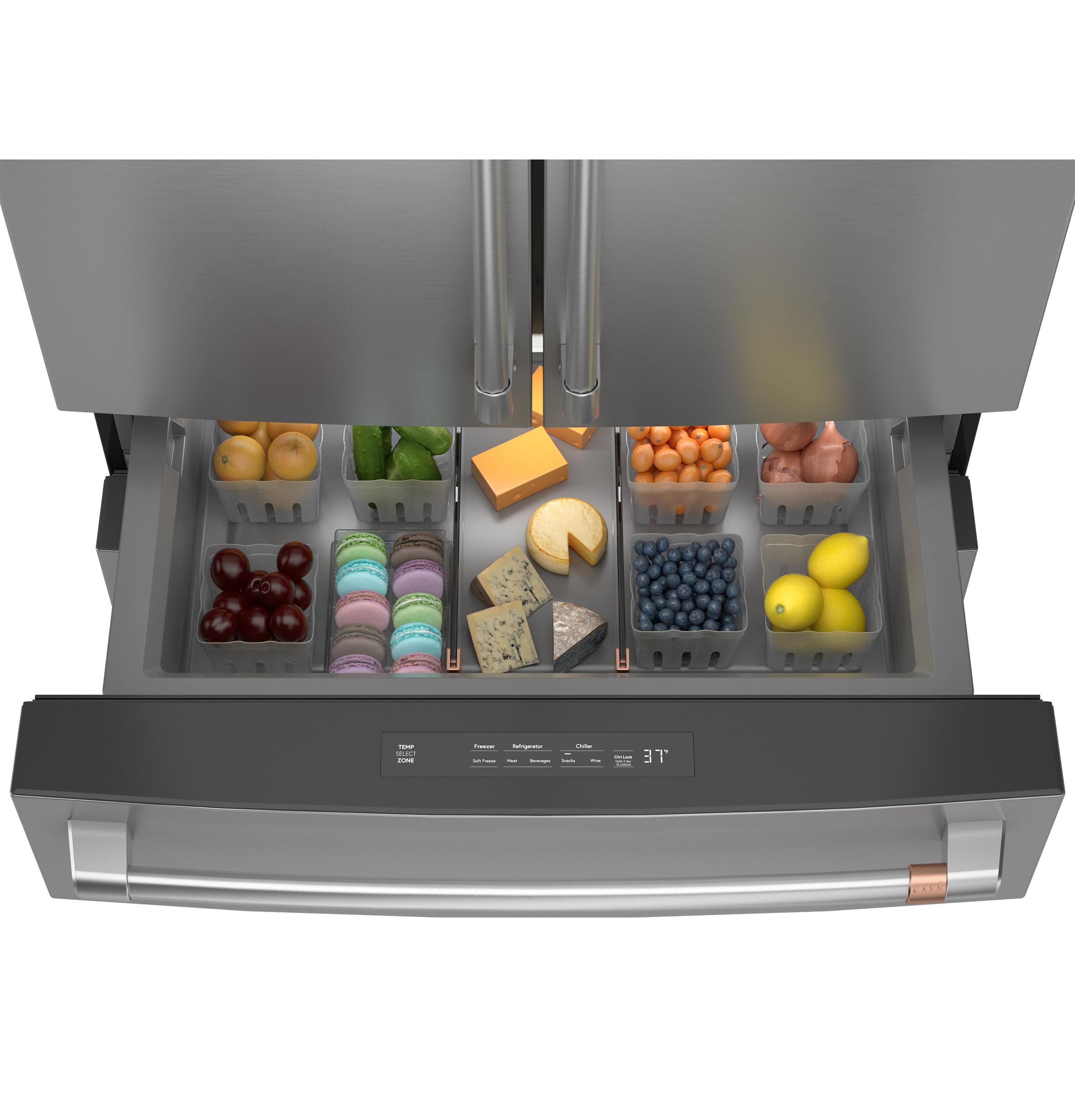 Cafe CAFÉ™ ENERGY STAR® 23.2 Cu. Ft. Smart Counter-Depth 4-Door French-Door Refrigera