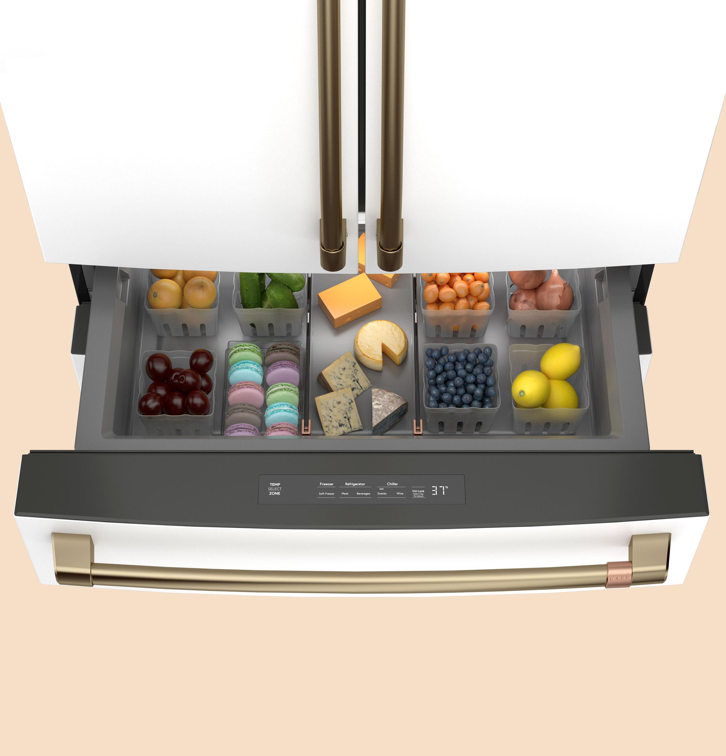 Cafe CAFÉ™ ENERGY STAR® 23.2 Cu. Ft. Smart Counter-Depth 4-Door French-Door Refrigera