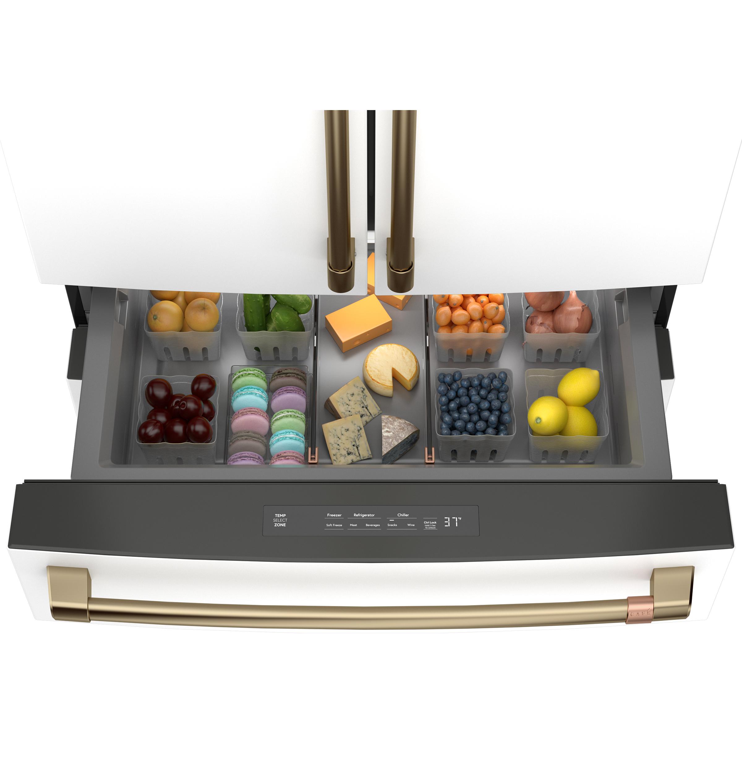 Cafe CAFÉ™ ENERGY STAR® 23.2 Cu. Ft. Smart Counter-Depth 4-Door French-Door Refrigera