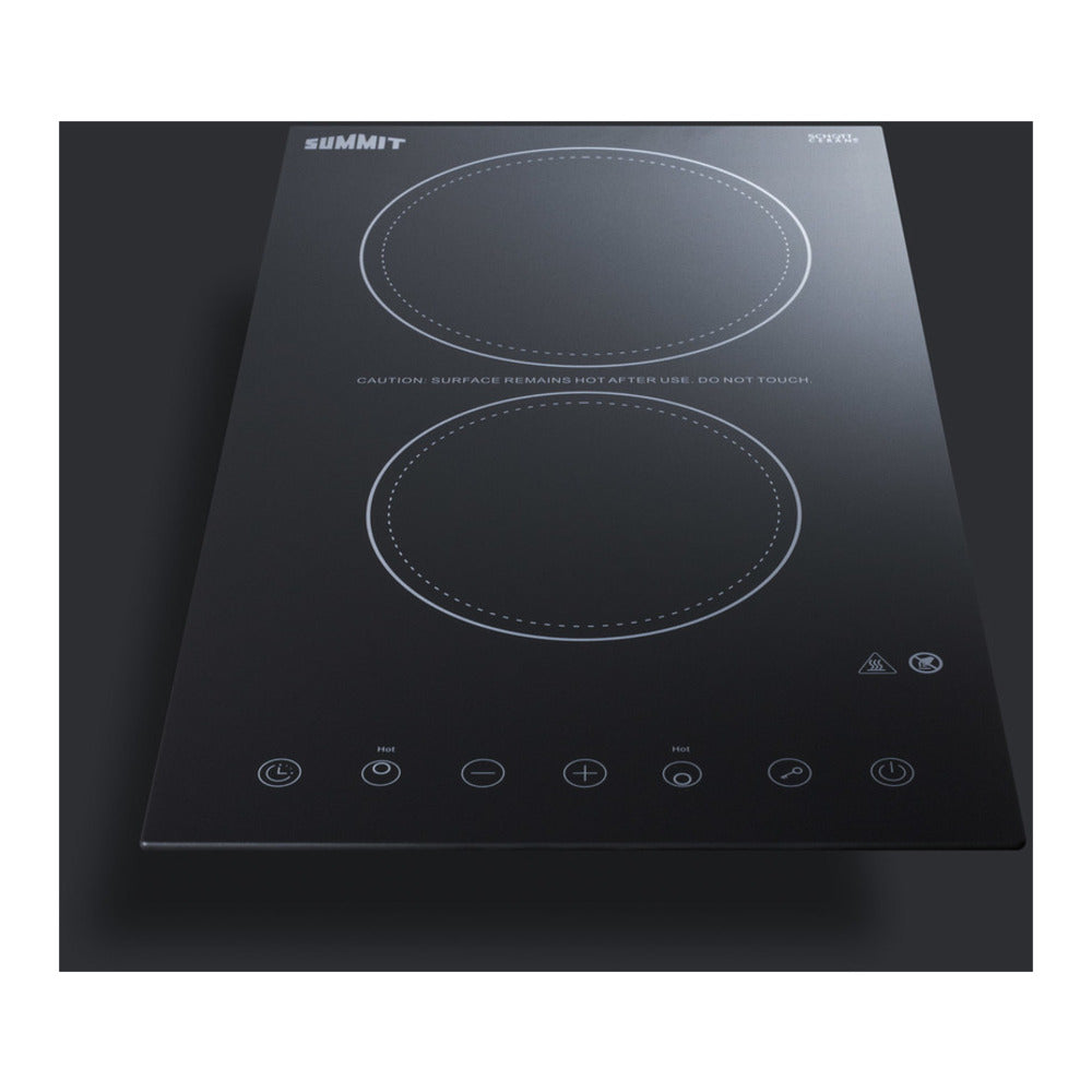 Summit 12" Wide 230v 2-burner Radiant Cooktop