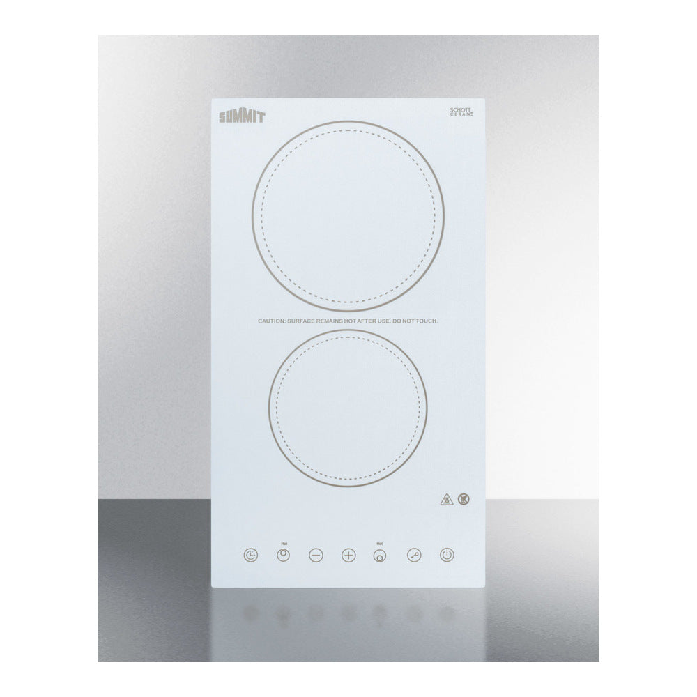 Summit 12" Wide 230v 2-burner Radiant Cooktop