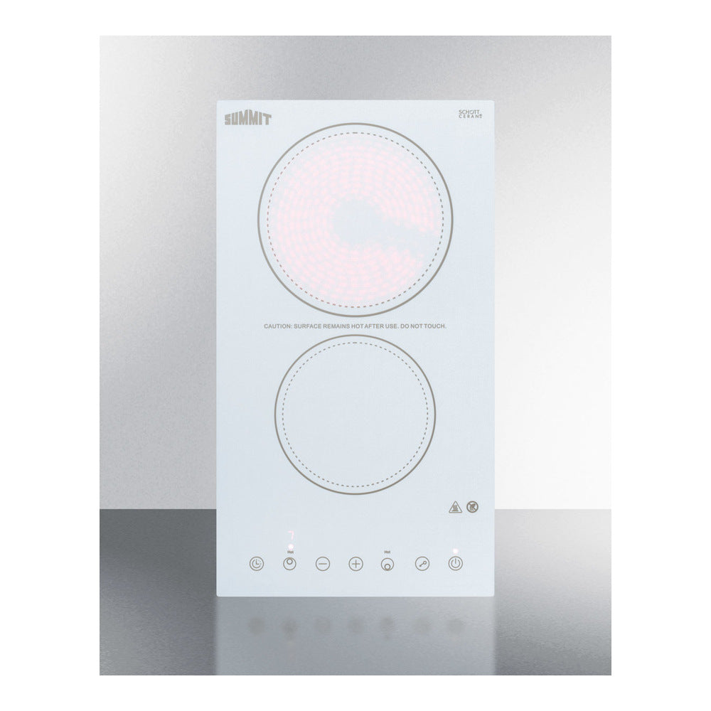 Summit 12" Wide 230v 2-burner Radiant Cooktop