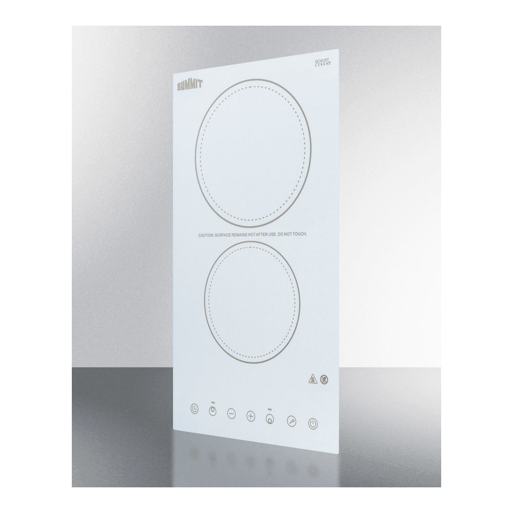 Summit 12" Wide 230v 2-burner Radiant Cooktop