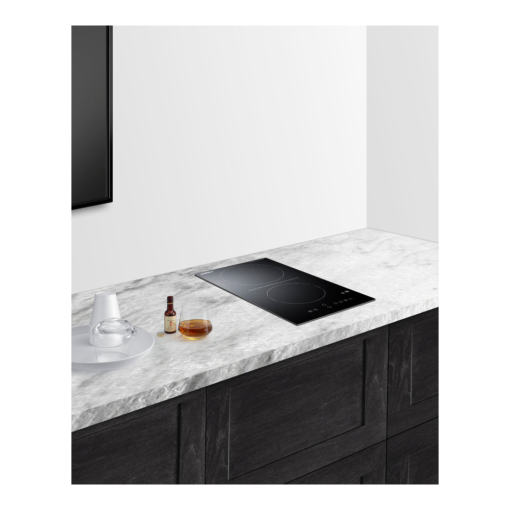 Summit 12" Wide 115v 2-burner Radiant Cooktop With Safety Shutoff