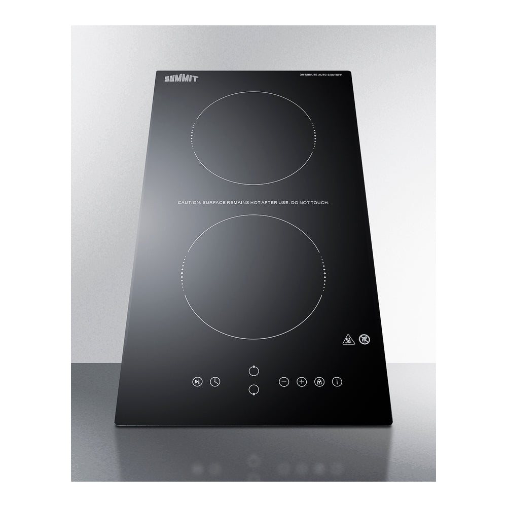 Summit 12" Wide 115v 2-burner Radiant Cooktop With Safety Shutoff