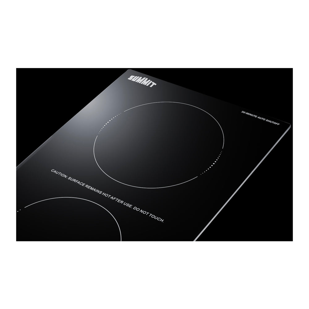 Summit 12" Wide 115v 2-burner Radiant Cooktop With Safety Shutoff