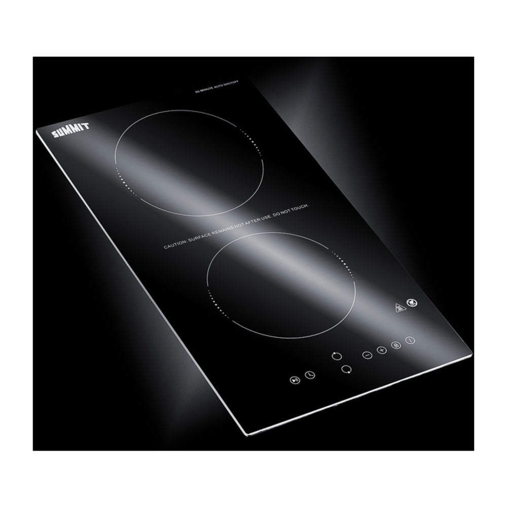 Summit 12" Wide 115v 2-burner Radiant Cooktop With Safety Shutoff