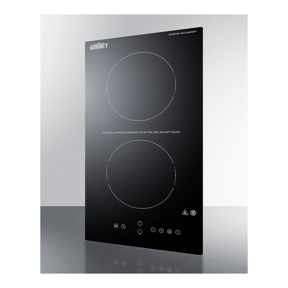 Summit 12" Wide 115v 2-burner Radiant Cooktop With Safety Shutoff