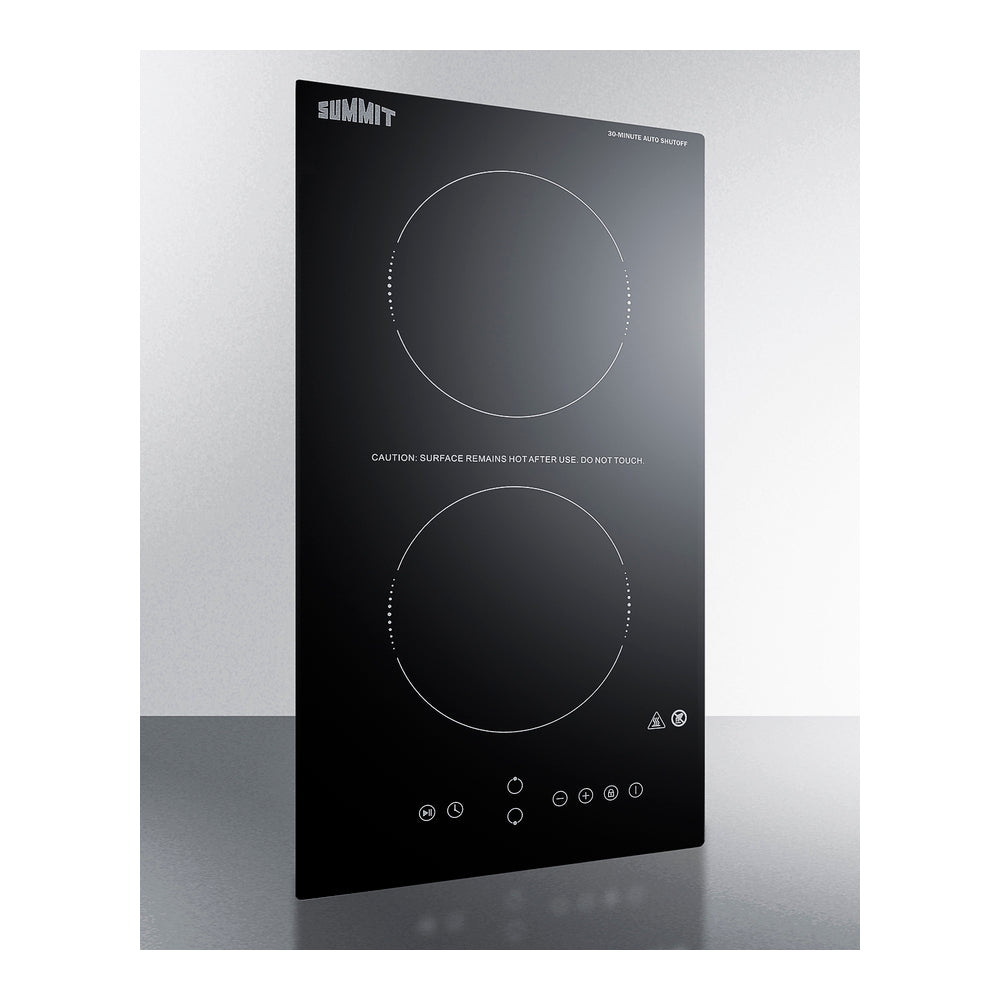 Summit 12" Wide 115v 2-burner Radiant Cooktop With Safety Shutoff