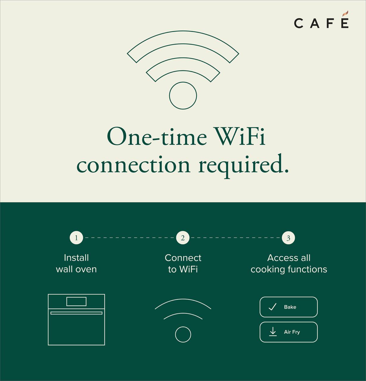 Cafe CAFÉ™ 30" Smart Built-In Convection Double Wall Oven in Platinum Glass