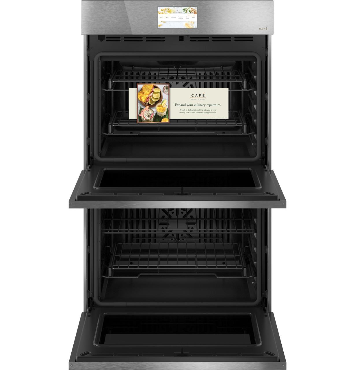 Cafe CAFÉ™ 30" Smart Built-In Convection Double Wall Oven in Platinum Glass