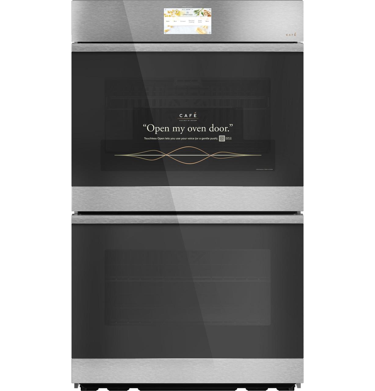 Cafe CAFÉ™ 30" Smart Built-In Convection Double Wall Oven in Platinum Glass