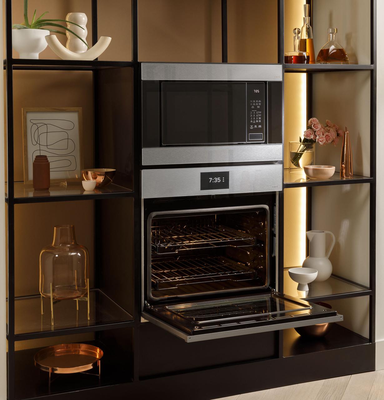 Cafe CAFÉ™ 30" Smart Built-In Convection Double Wall Oven in Platinum Glass