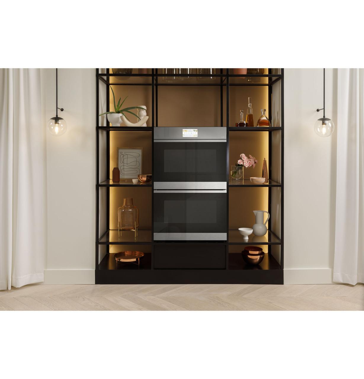 Cafe CAFÉ™ 30" Smart Built-In Convection Double Wall Oven in Platinum Glass