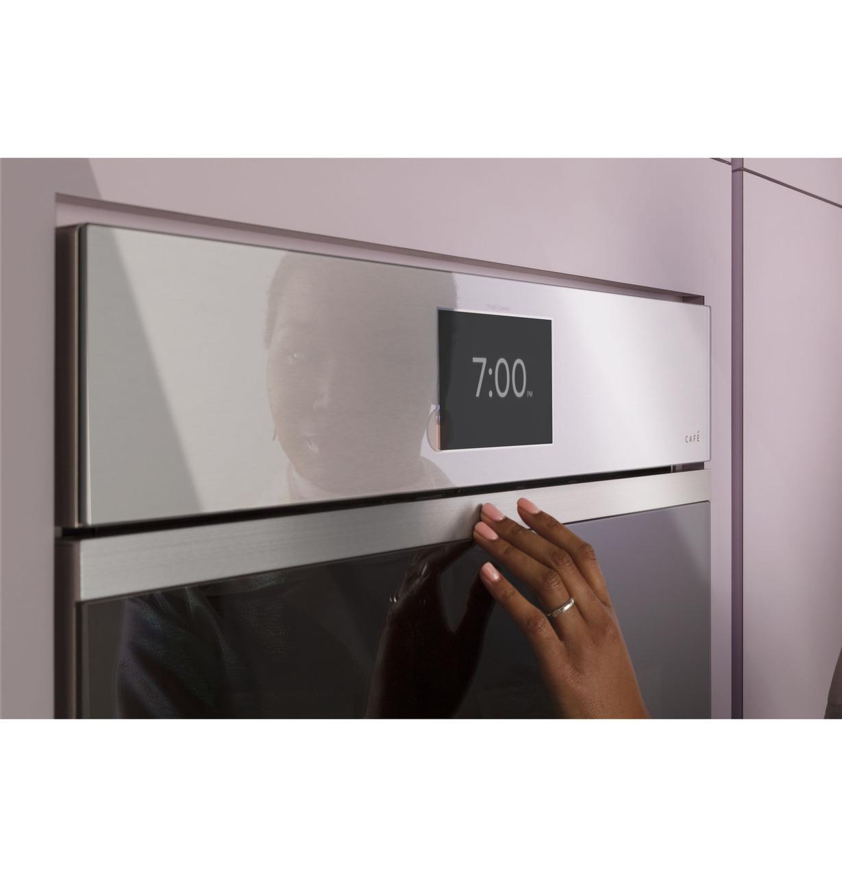 Cafe CAFÉ™ 30" Smart Built-In Convection Double Wall Oven in Platinum Glass