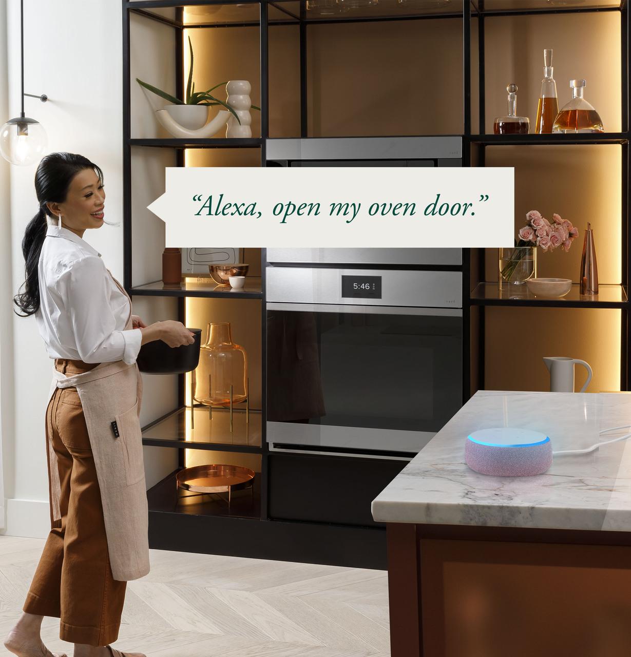 Cafe CAFÉ™ 30" Smart Built-In Convection Double Wall Oven in Platinum Glass