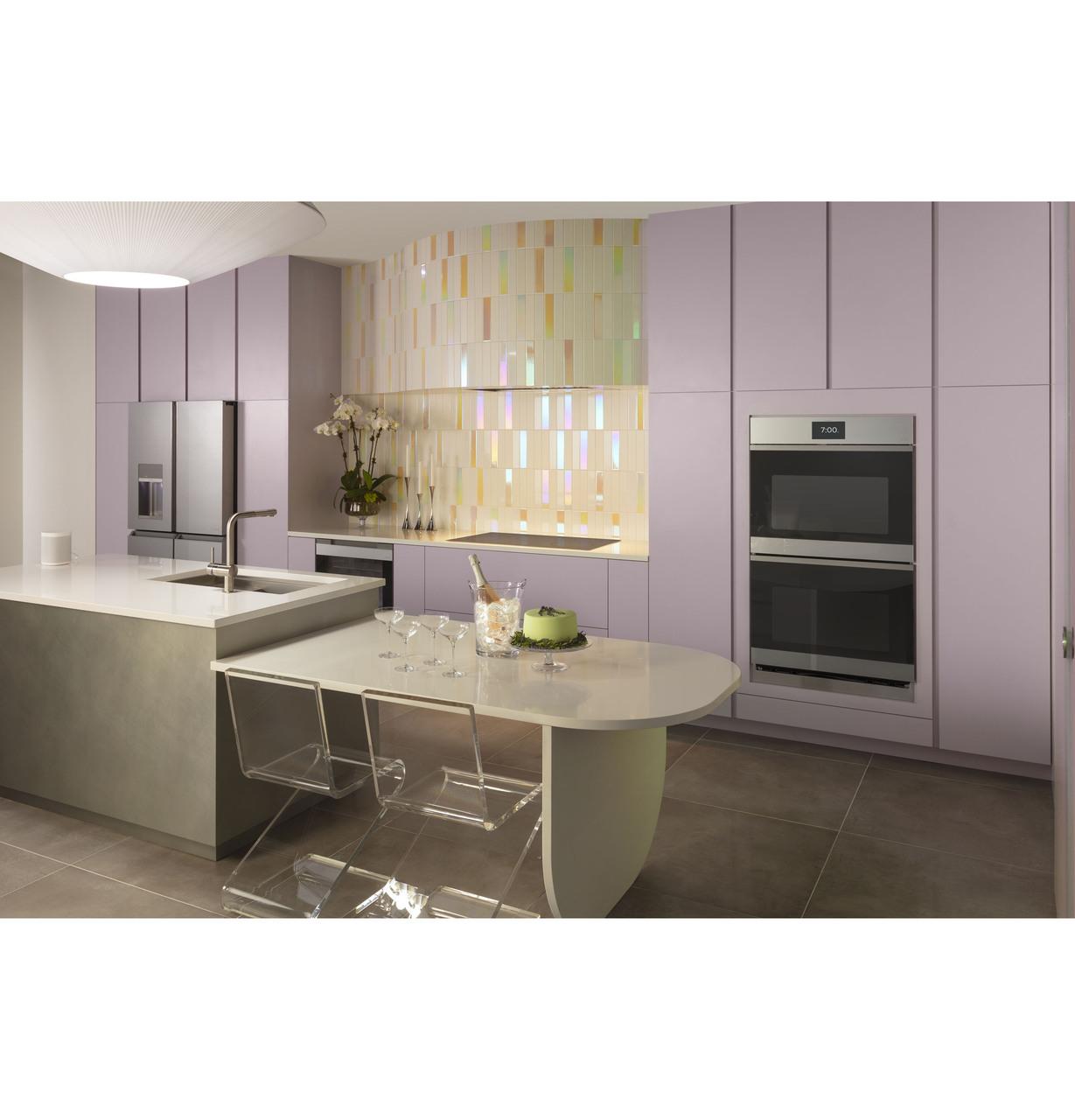 Cafe CAFÉ™ 30" Smart Built-In Convection Double Wall Oven in Platinum Glass