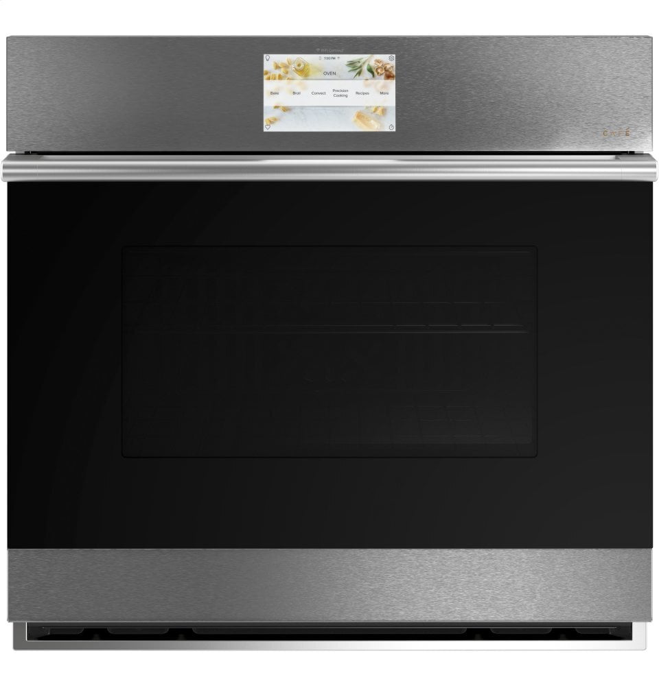 Cafe CAFÉ™ 30" Smart Single Wall Oven with Convection in Platinum Glass