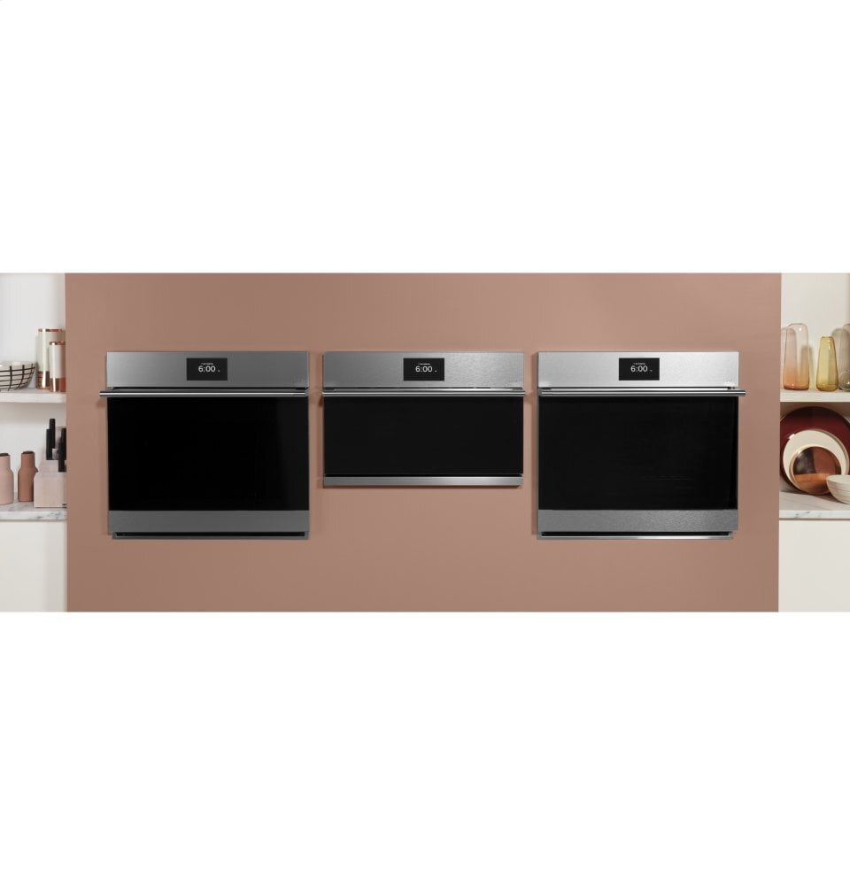 Cafe CAFÉ™ 30" Smart Single Wall Oven with Convection in Platinum Glass