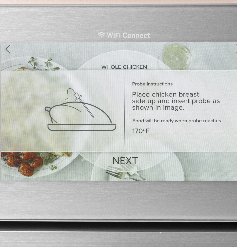 Cafe CAFÉ™ 30" Smart Single Wall Oven with Convection in Platinum Glass