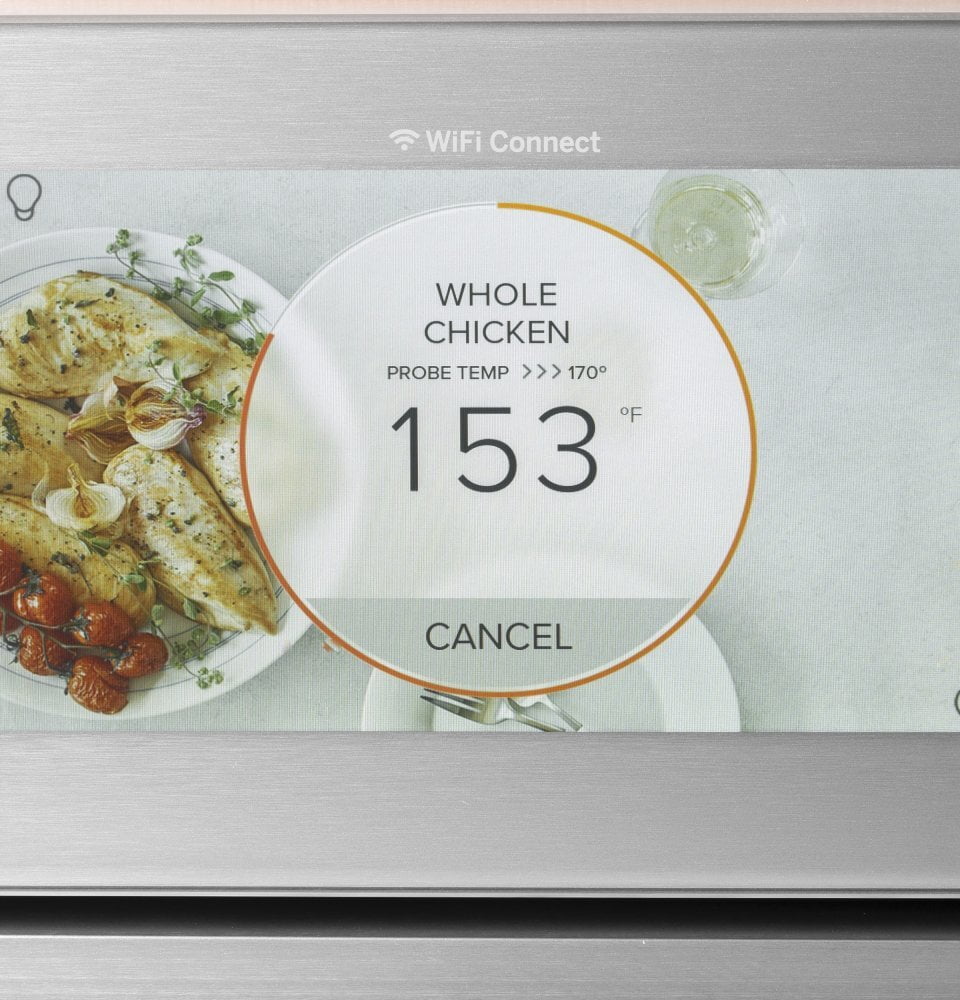 Cafe CAFÉ™ 30" Smart Single Wall Oven with Convection in Platinum Glass