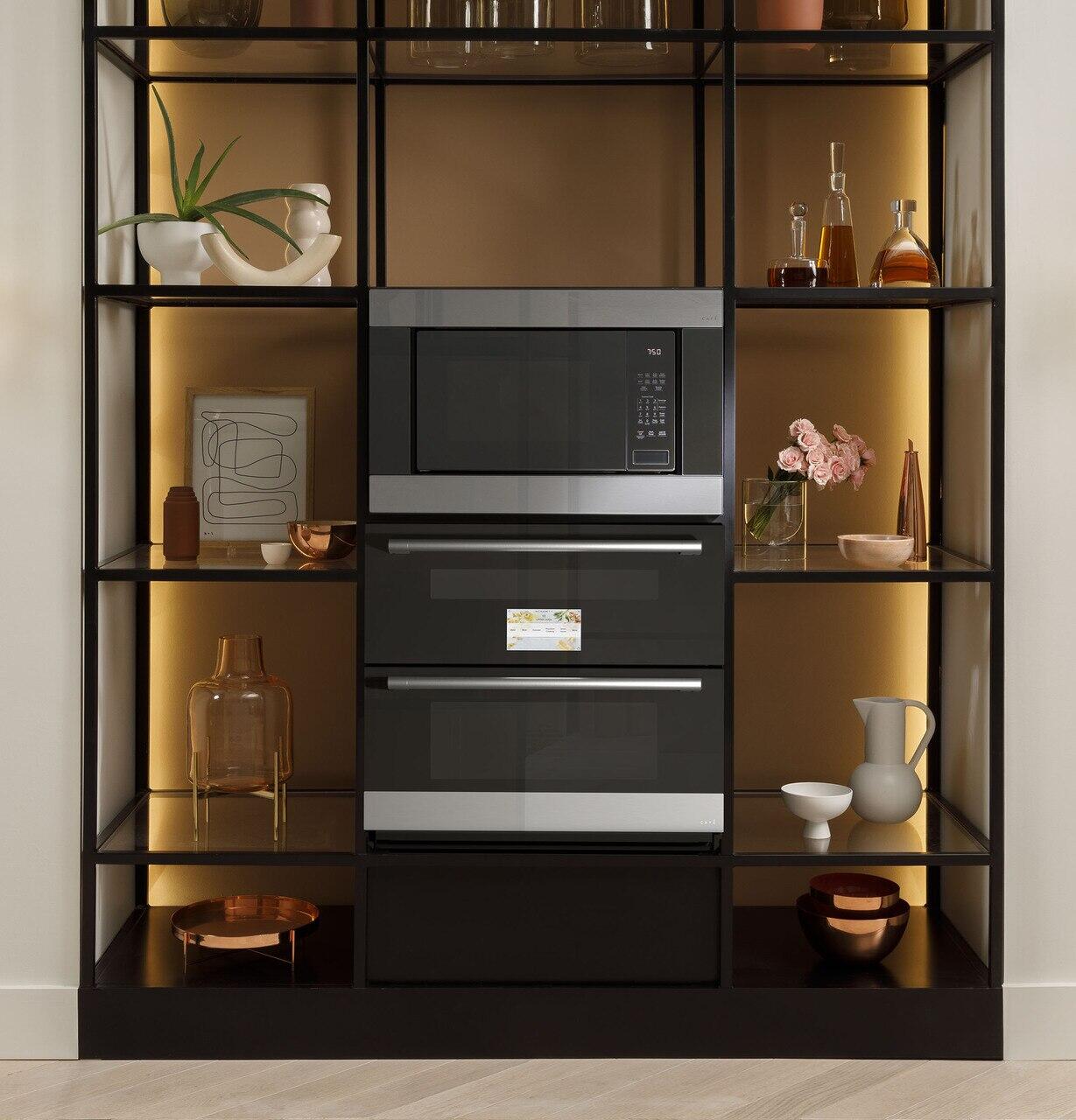 Cafe CAFÉ™ 30" Duo Smart Single Wall Oven in Platinum Glass