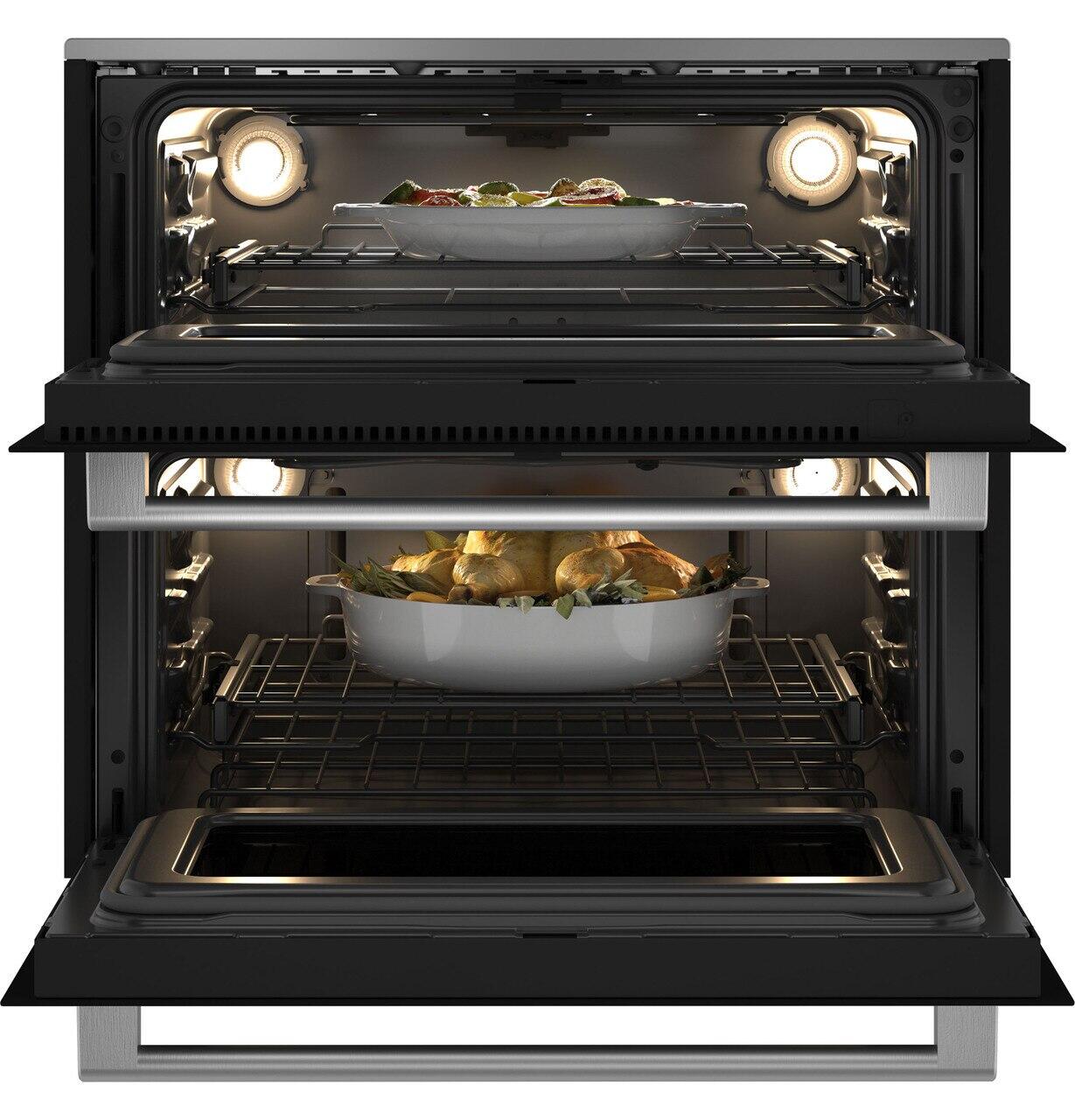 Cafe CAFÉ™ 30" Duo Smart Single Wall Oven in Platinum Glass