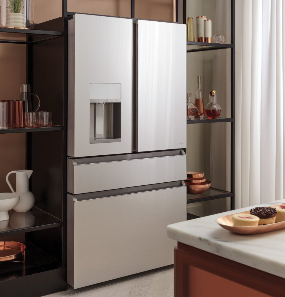Cafe CAFÉ™ ENERGY STAR® 27.8 Cu. Ft. Smart 4-Door French-Door Refrigerator in Platinu