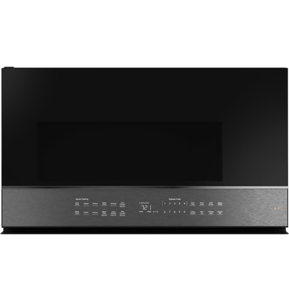 Cafe CAFÉ™ 2.1 Cu. Ft. Smart Over-the-Range Microwave Oven in Platinum Glass