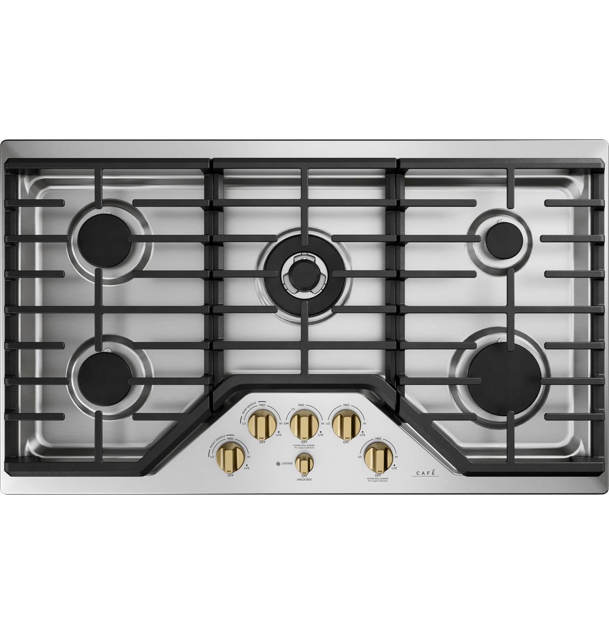 Cafe CAFÉ™ 5 Gas Cooktop Knobs - Brushed Brass