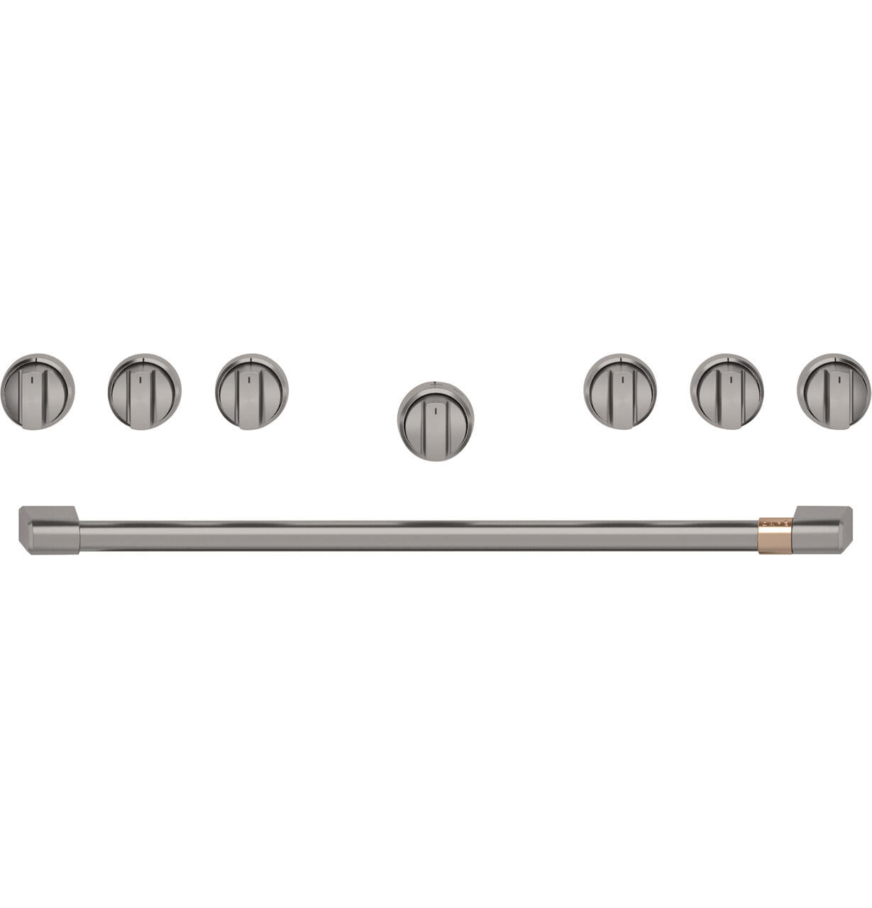 Cafe CAFÉ™ 36" Brushed Black Handle & Knob Set for Pro Range and Rangetop