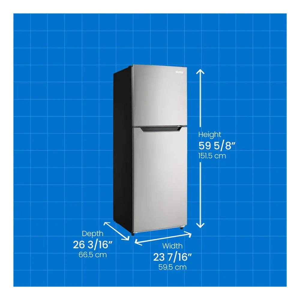 Danby Danby 10.1 cu. ft. Top Mount Apartment Size Fridge in Stainless Steel Look