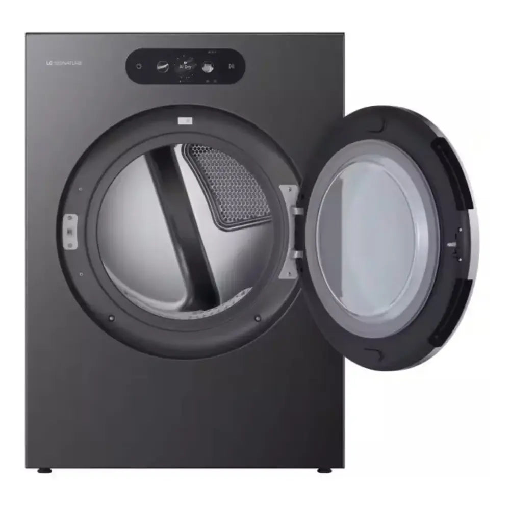 LG Signature 9.0 CU FT GAS DRYER WITH TURBOSTEAM AI SENSOR DRY FULL TOUCH LCD SCREEN BRUSHED 