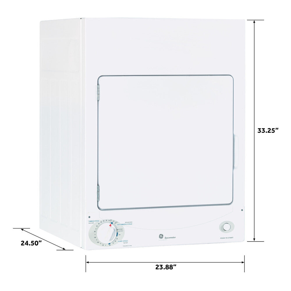 GE GE Spacemaker® 120V 3.6 cu. ft. Capacity Stationary Electric Dryer