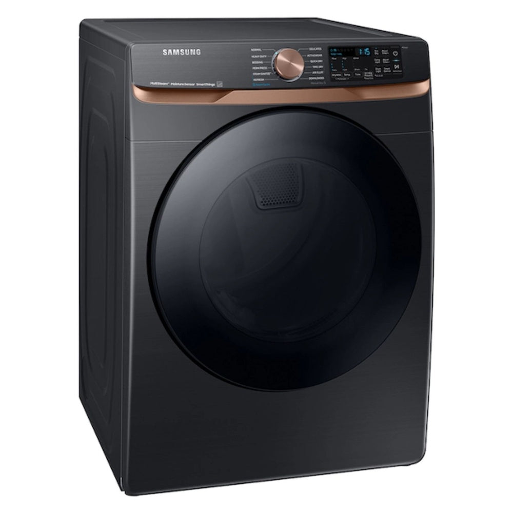 Samsung 7.5 cu. ft. Smart Electric Dryer with Steam Sanitize+ and Sensor Dry in Brushed 