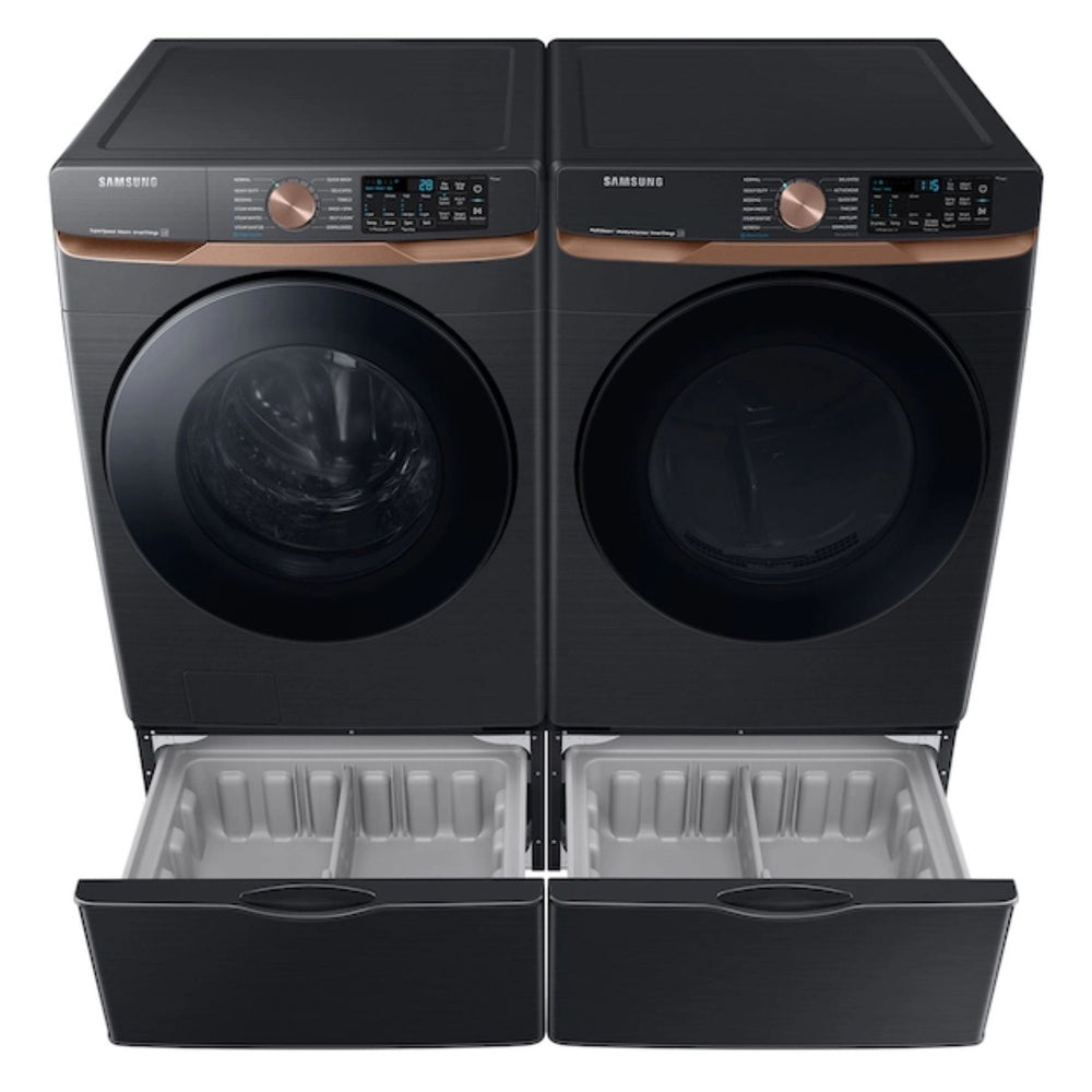 Samsung 7.5 cu. ft. Smart Electric Dryer with Steam Sanitize+ and Sensor Dry in Brushed 