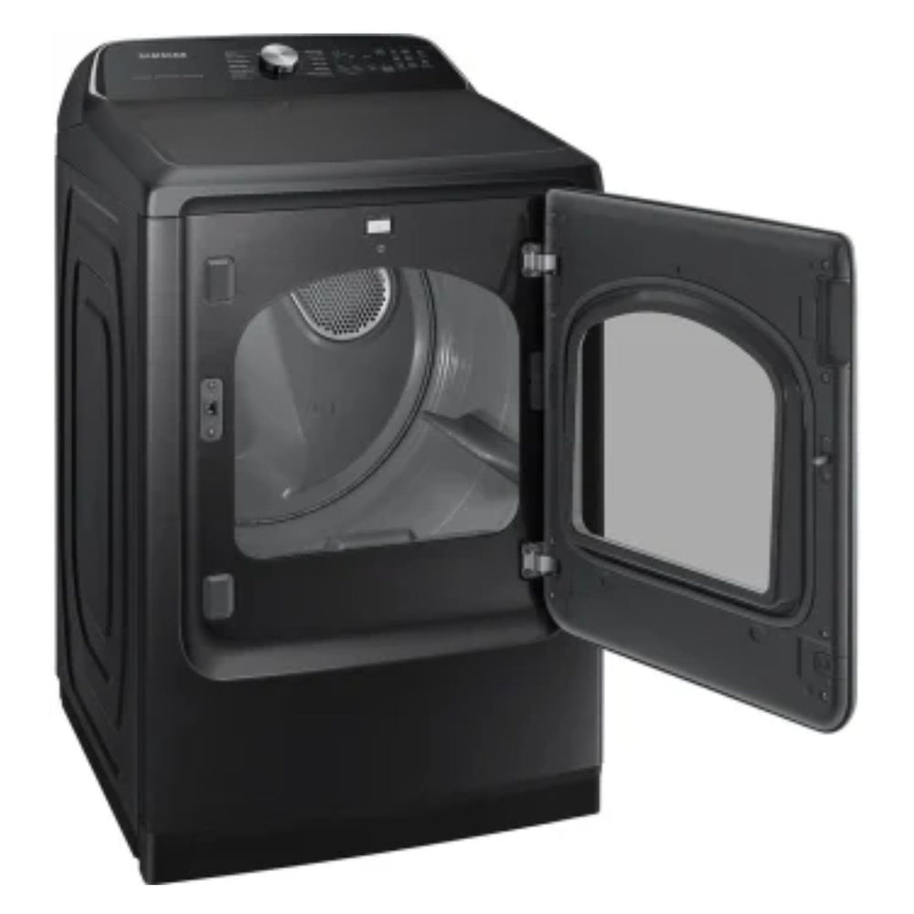 Samsung 7.4 cu. ft. Smart Electric Dryer with Steam Sanitize+ in Brushed Black