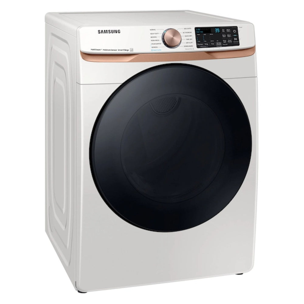 Samsung 7.5 cu. ft. Smart Gas Dryer with Steam Sanitize+ and Sensor Dry in Ivory