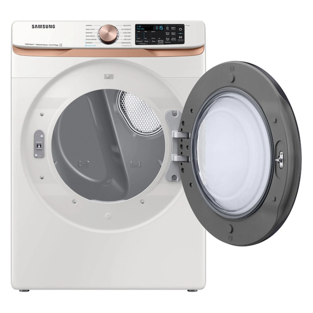 Samsung 7.5 cu. ft. Smart Gas Dryer with Steam Sanitize+ and Sensor Dry in Ivory