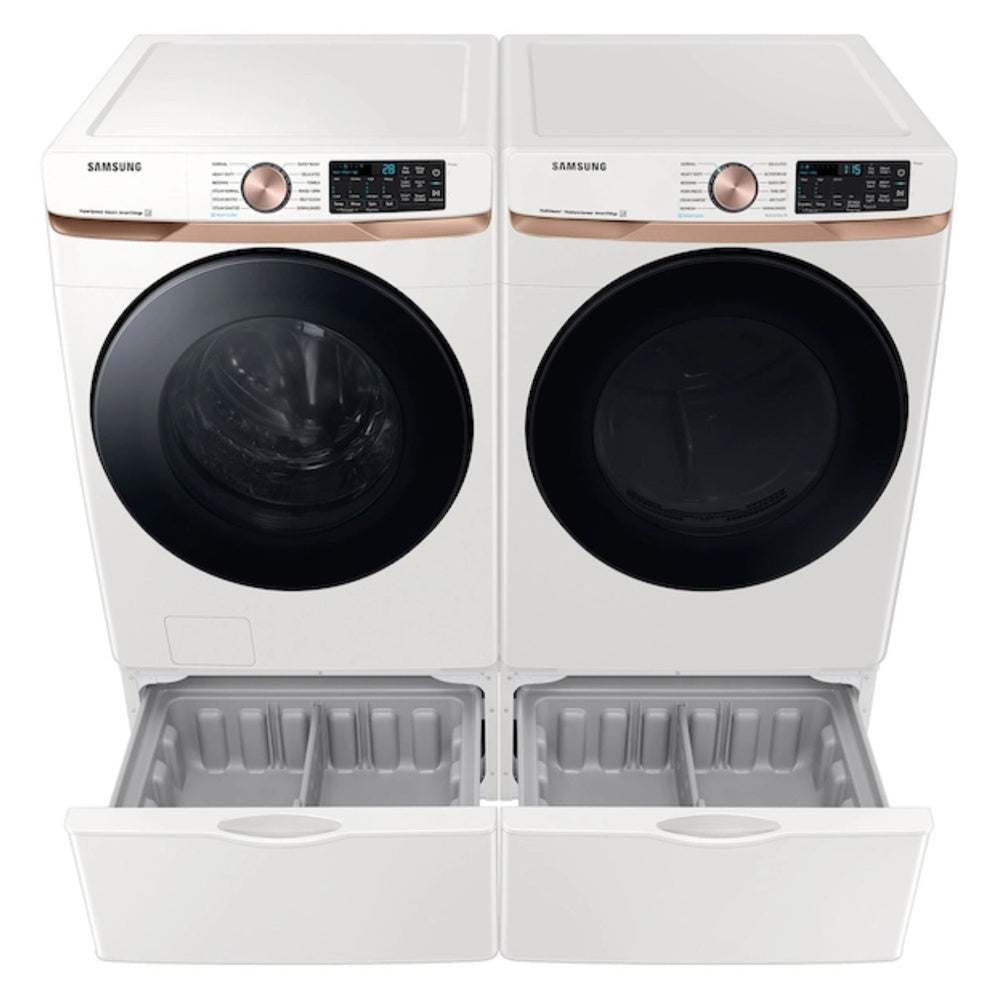 Samsung 7.5 cu. ft. Smart Gas Dryer with Steam Sanitize+ and Sensor Dry in Ivory