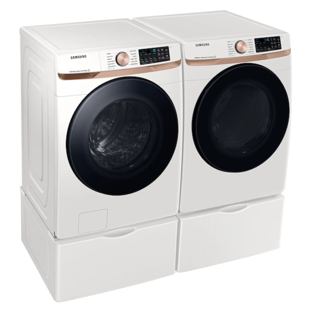Samsung 7.5 cu. ft. Smart Gas Dryer with Steam Sanitize+ and Sensor Dry in Ivory