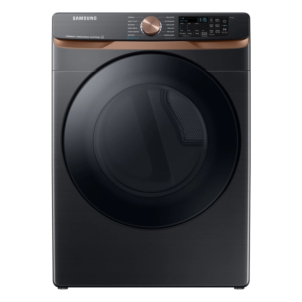 Samsung 7.5 cu. ft. Smart Gas Dryer with Steam Sanitize+ and Sensor Dry in Brushed Black