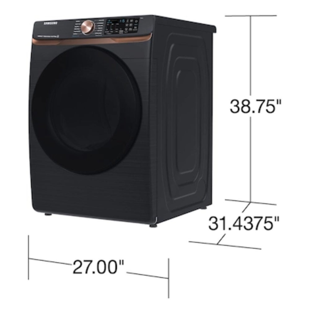 Samsung 7.5 cu. ft. Smart Gas Dryer with Steam Sanitize+ and Sensor Dry in Brushed Black