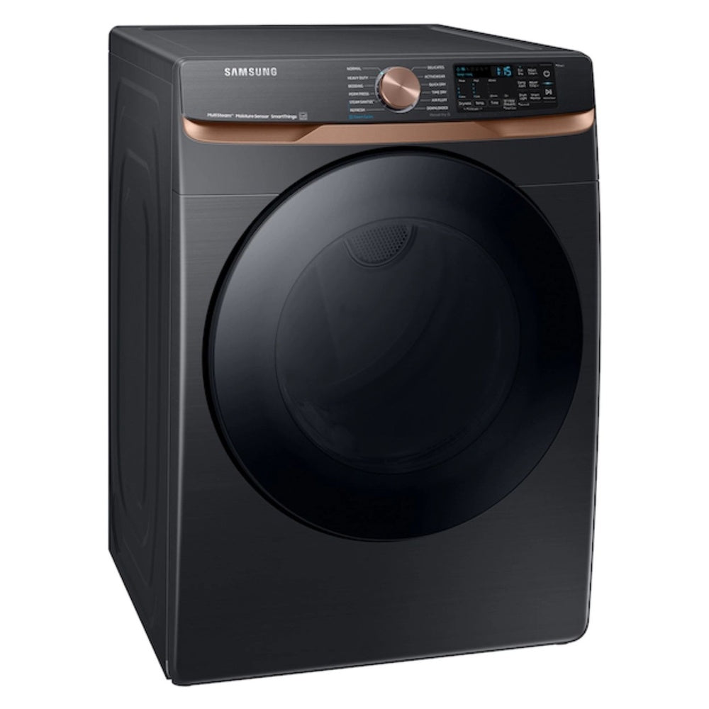 Samsung 7.5 cu. ft. Smart Gas Dryer with Steam Sanitize+ and Sensor Dry in Brushed Black