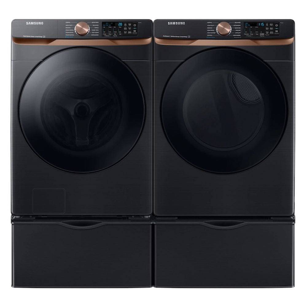 Samsung 7.5 cu. ft. Smart Gas Dryer with Steam Sanitize+ and Sensor Dry in Brushed Black