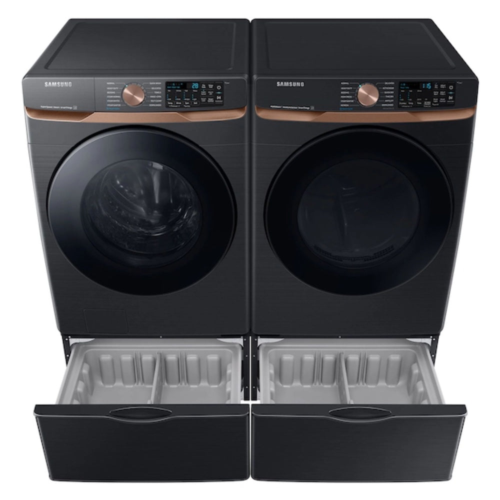 Samsung 7.5 cu. ft. Smart Gas Dryer with Steam Sanitize+ and Sensor Dry in Brushed Black