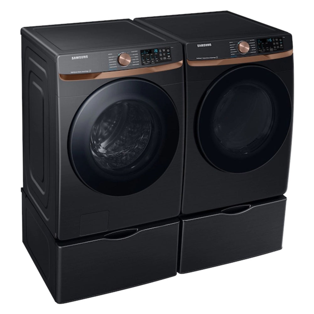 Samsung 7.5 cu. ft. Smart Gas Dryer with Steam Sanitize+ and Sensor Dry in Brushed Black