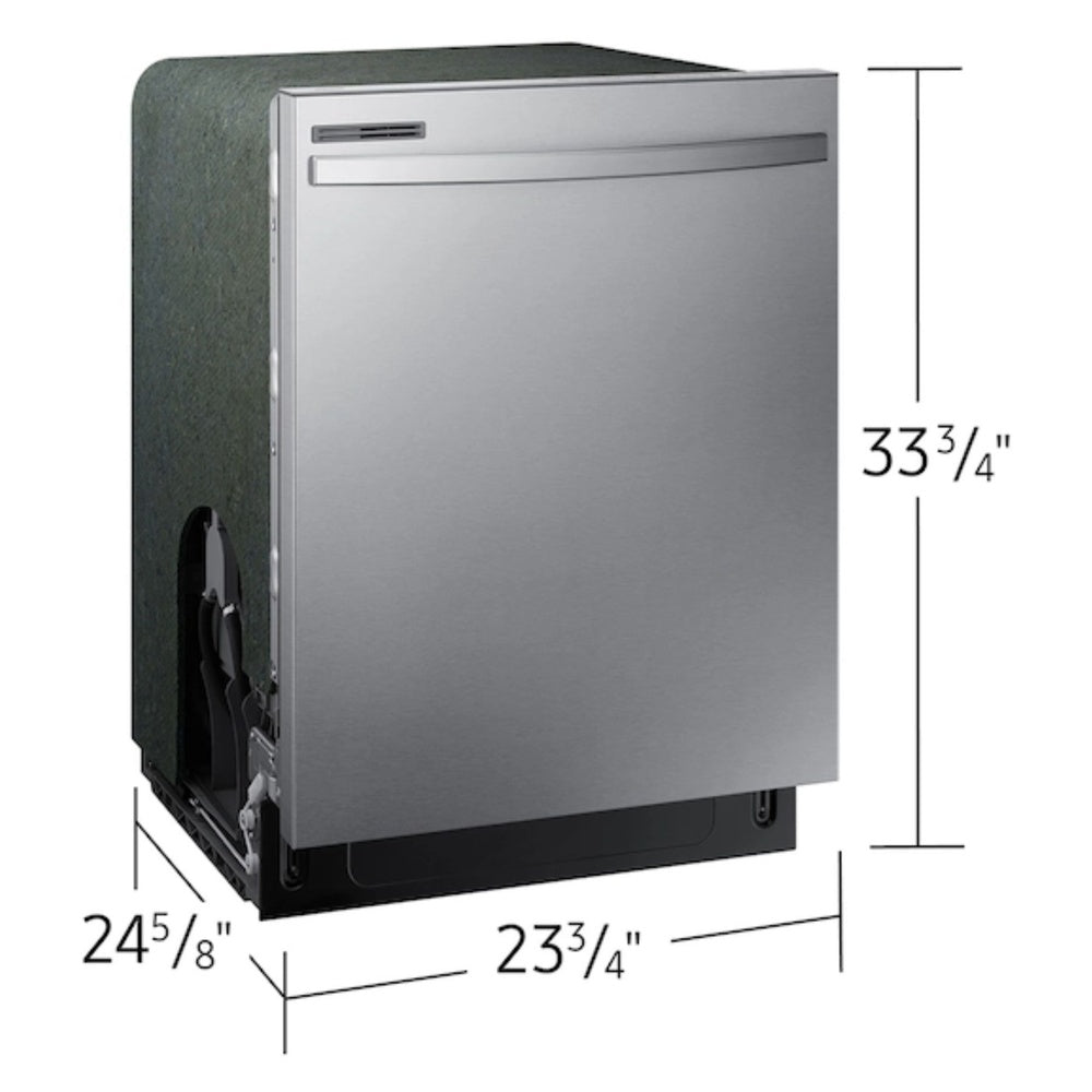 Samsung Dishwasher with Height-Adjustable Rack Fingerprint Resistant  Digital Leak Senso