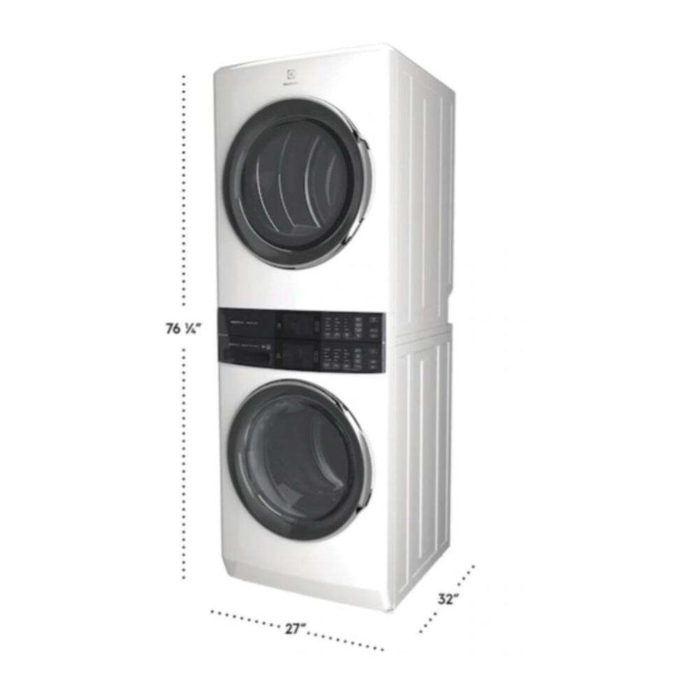 Electrolux Laundry Tower Single Unit Front Load 4.5 Cu. Ft. Washer & 8 Cu. Ft. Electric Dry